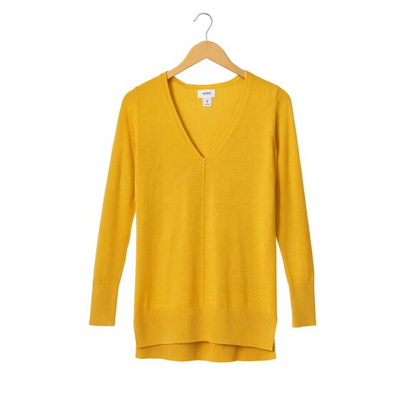 Old Navy Mustard V-Neck Long Sleeve Sweater - Picture 1 of 6